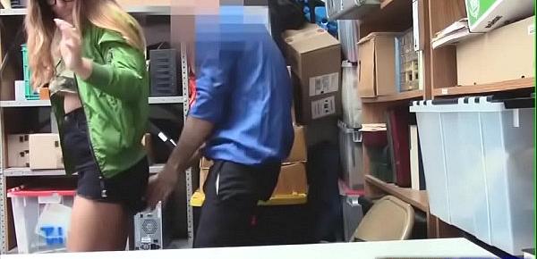  Big Tittied Teen Shoplyfter Groped and Fucked by Security Guard